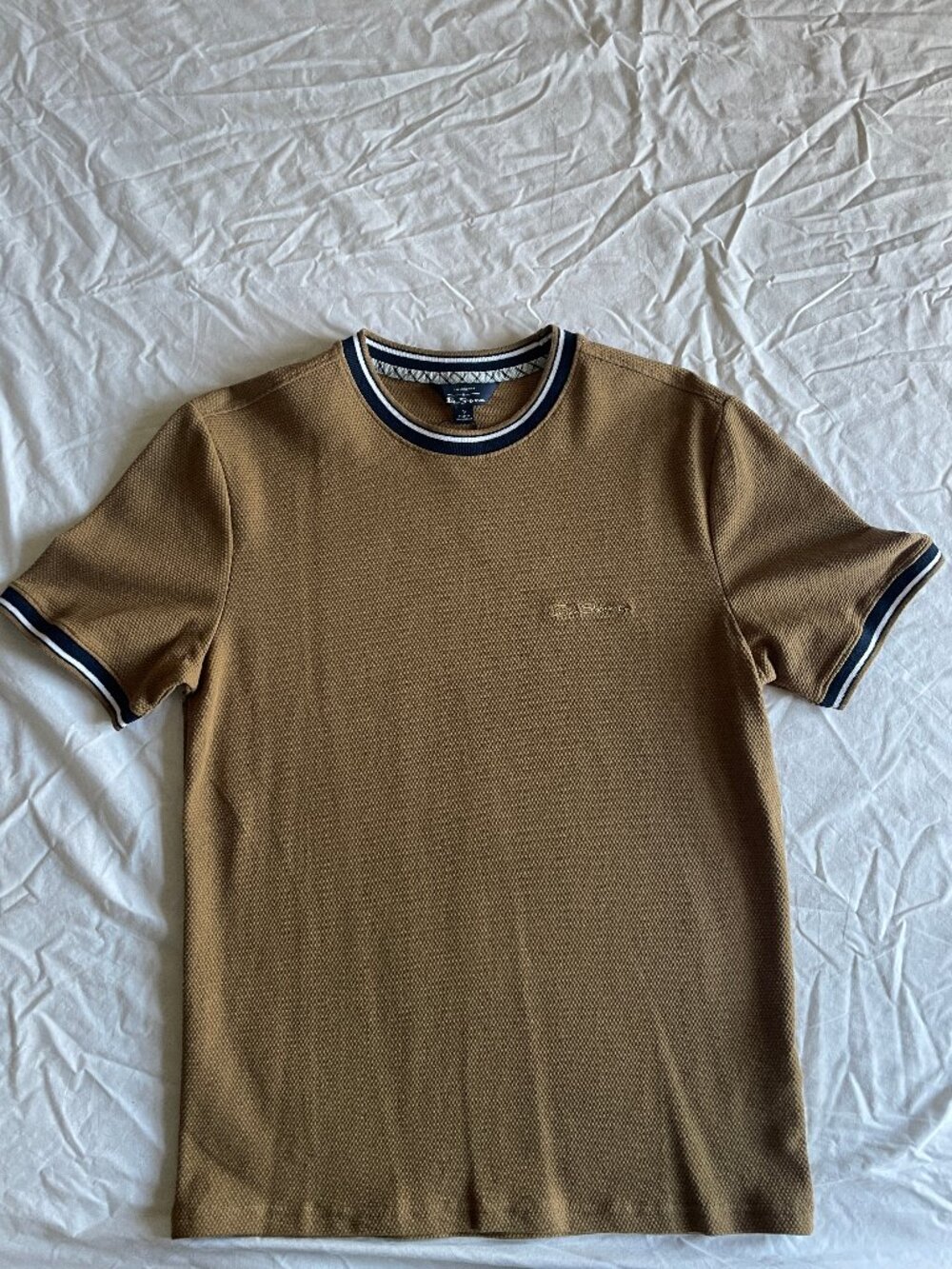Ben Sherman “Ermine” Men’s Small T-Shirt Brown Textured Tee NWT